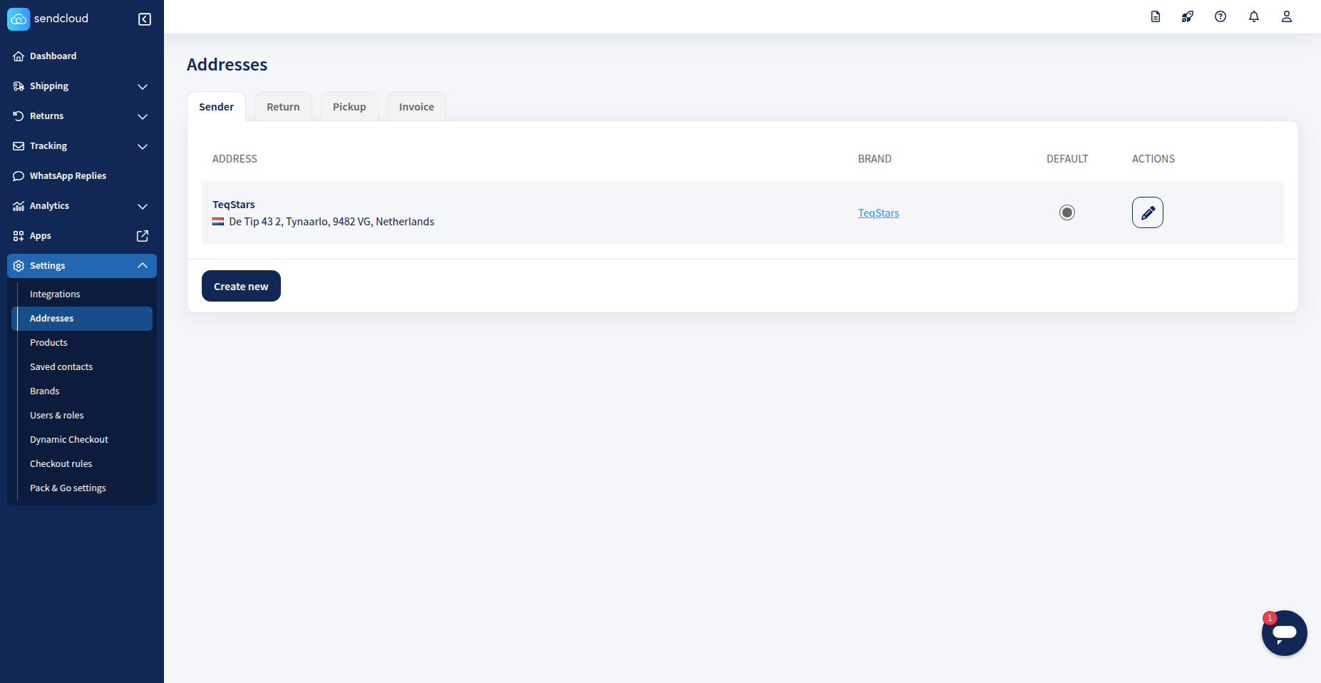 Sendcloud Shipping Partner Configuration