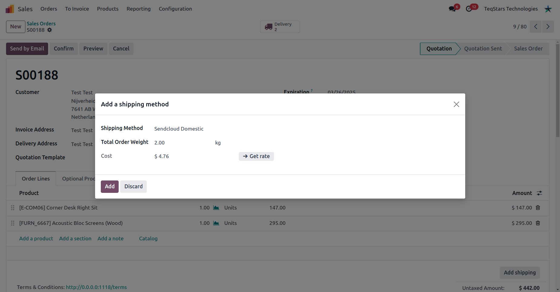 Delivery Method In Sale Order
