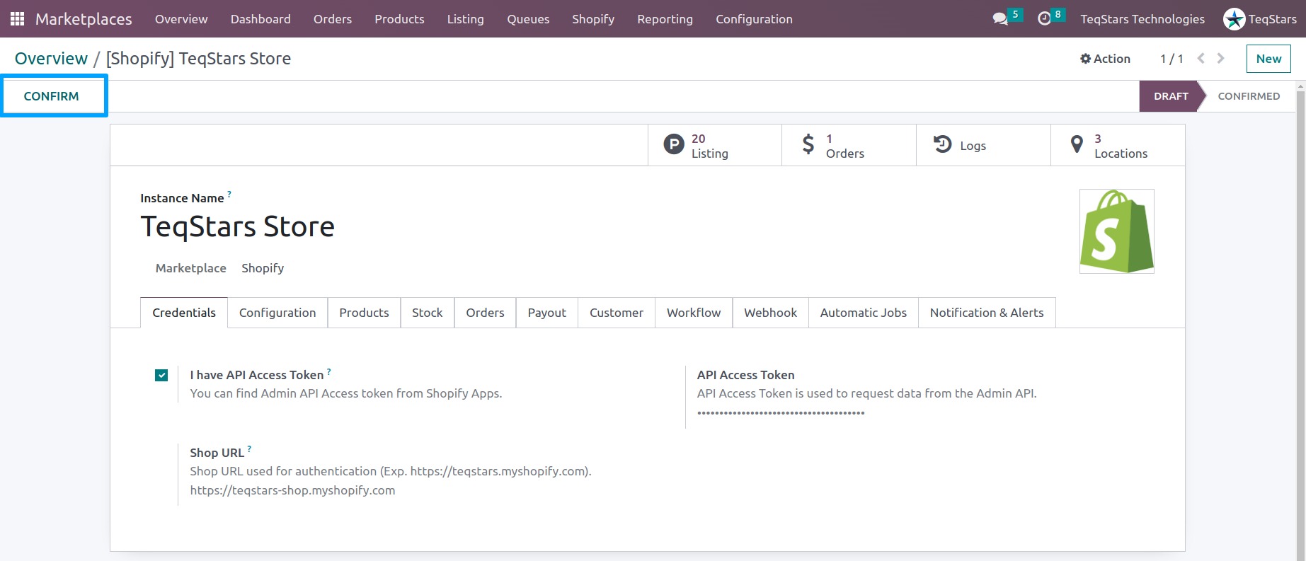 Instance Confirmation