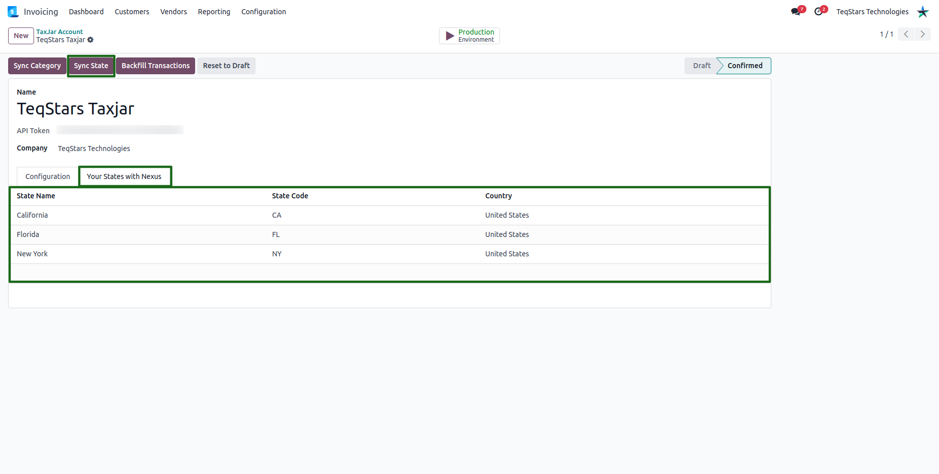 Sync States.