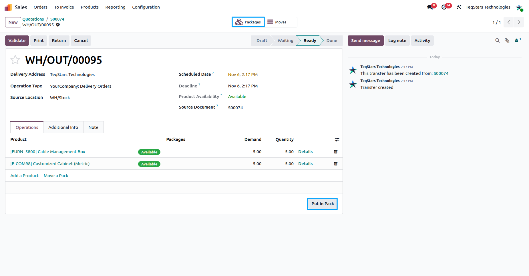 Multiple Package Configuration