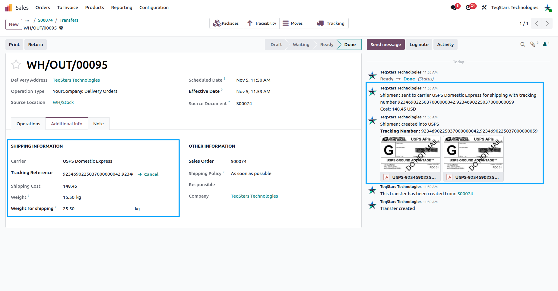 Delivery Order Configuration