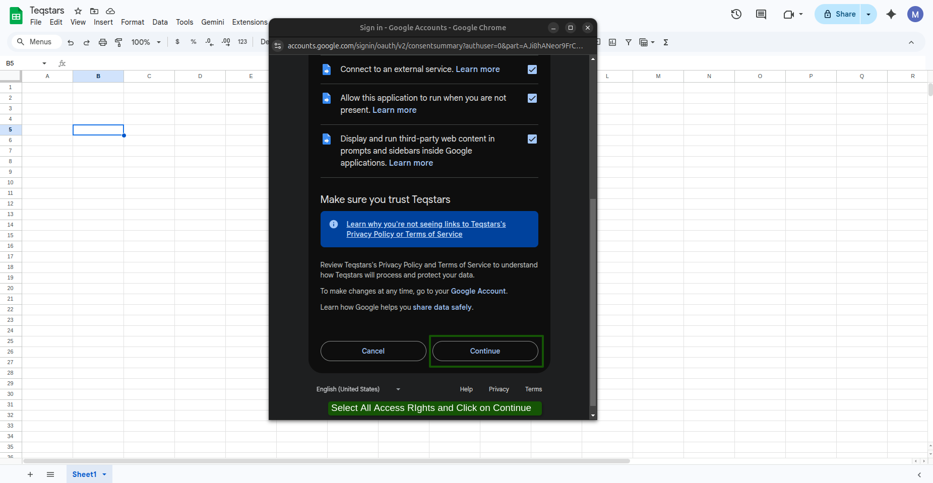 Authorization Required Prompt