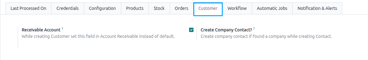 Customer Configurations