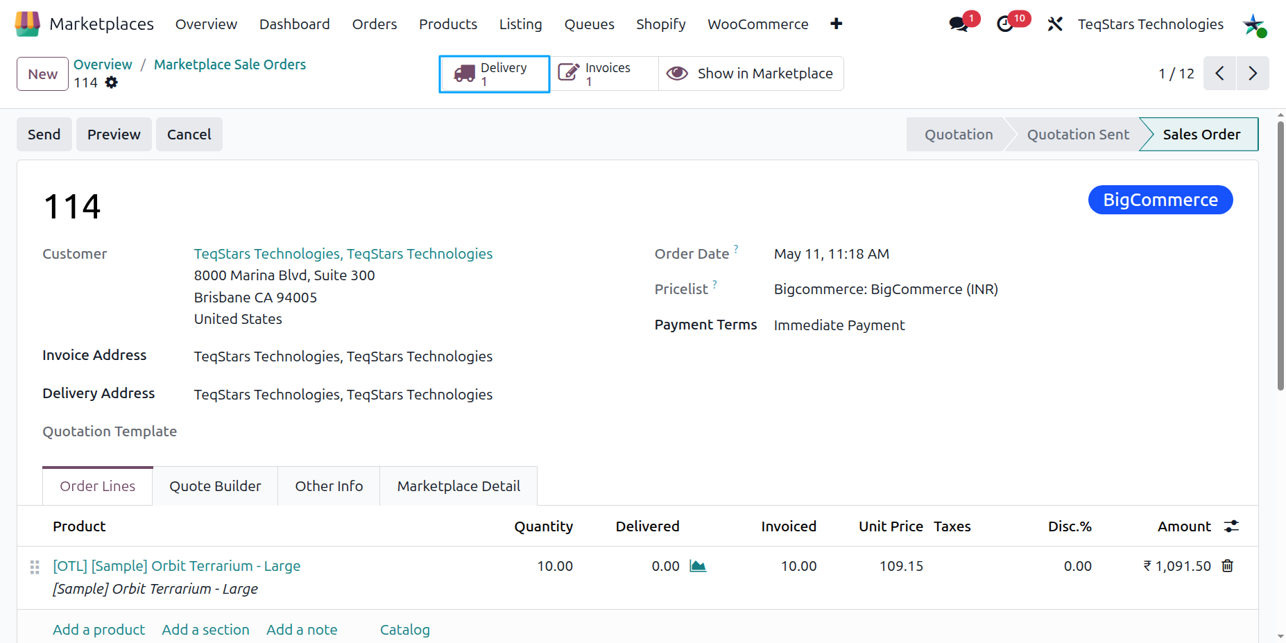 Sale Order Views