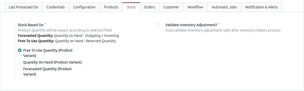 Bol.com Stock Configurations