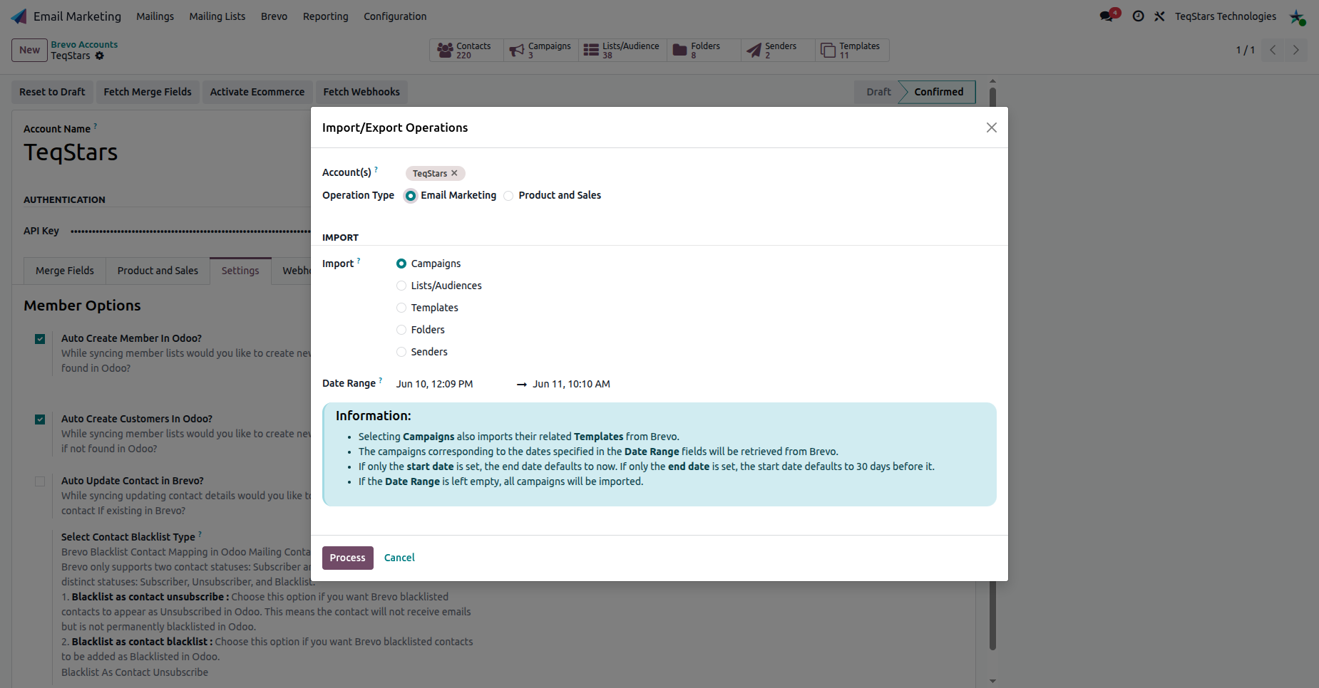 Import campaigns from Brevo