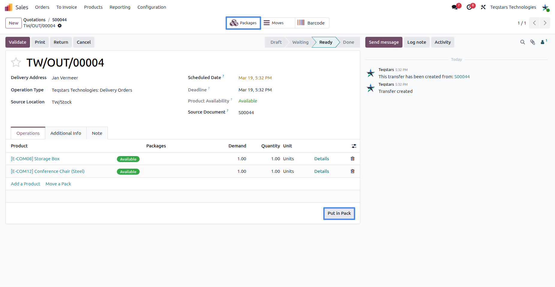 Multiple Package Configuration