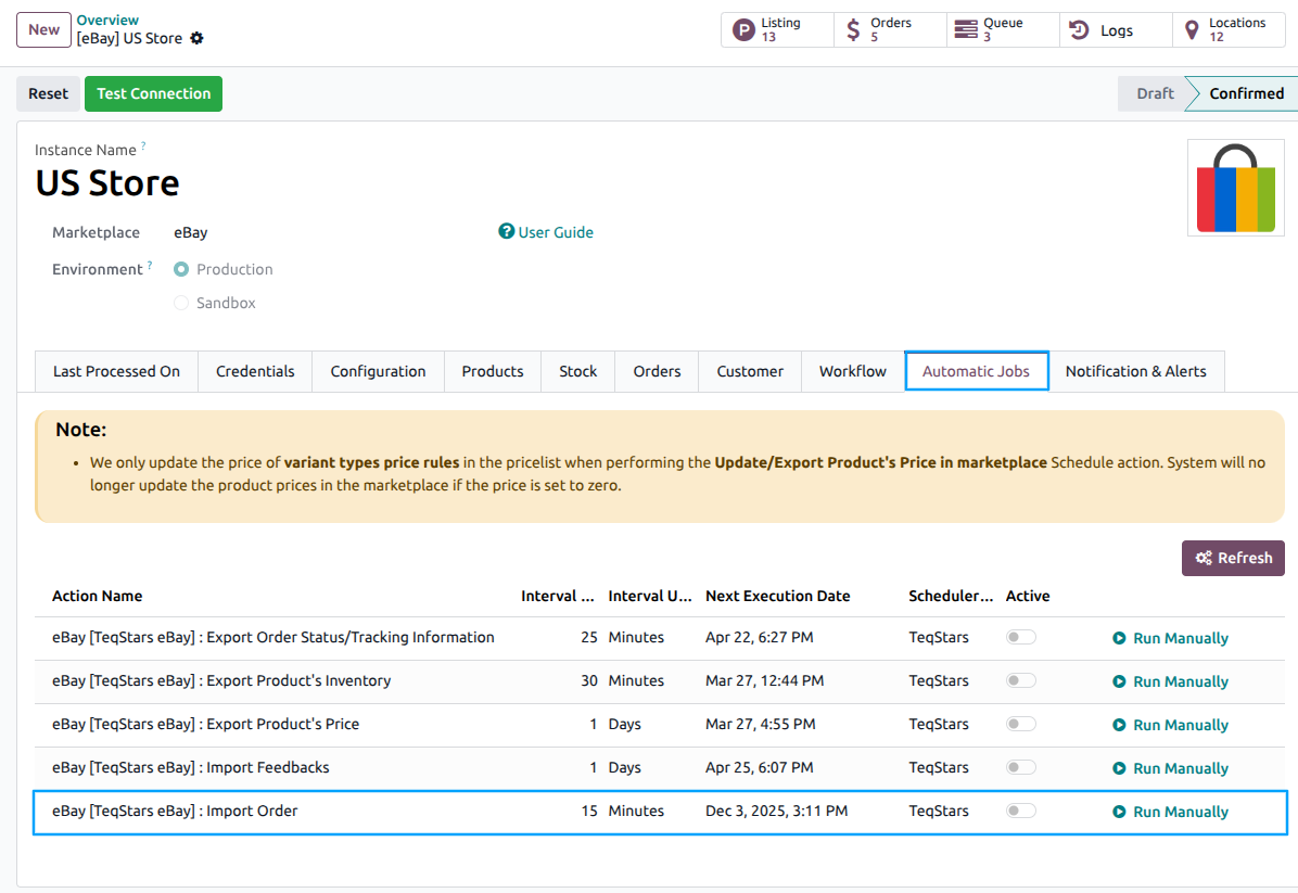 Orders Automatic Import