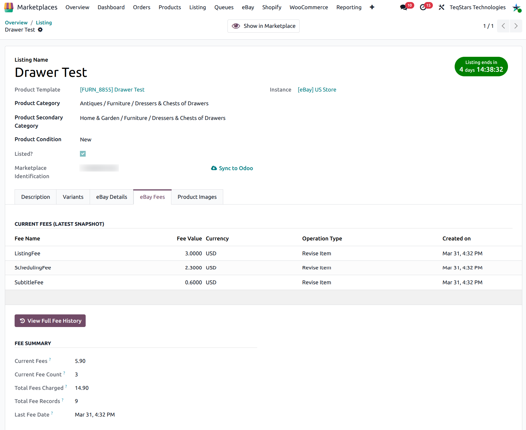 Listing with Fees