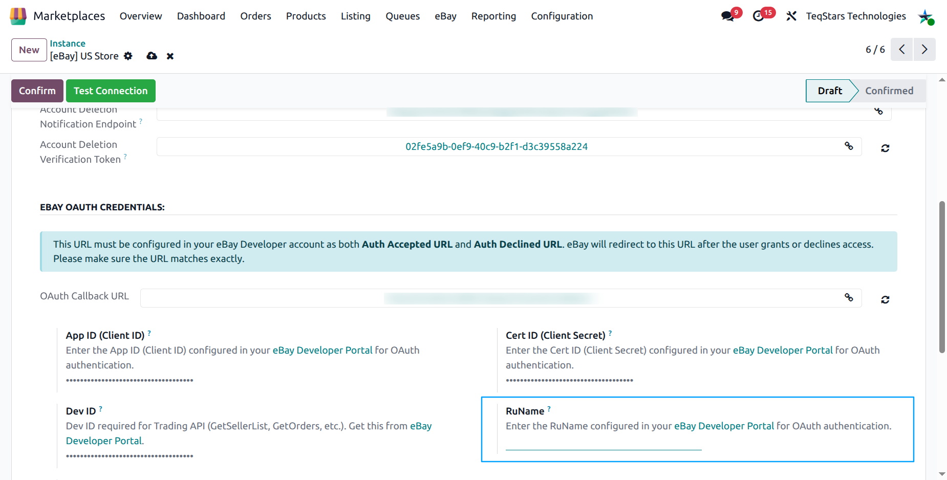 Set generated RuName to Odoo eBay instance