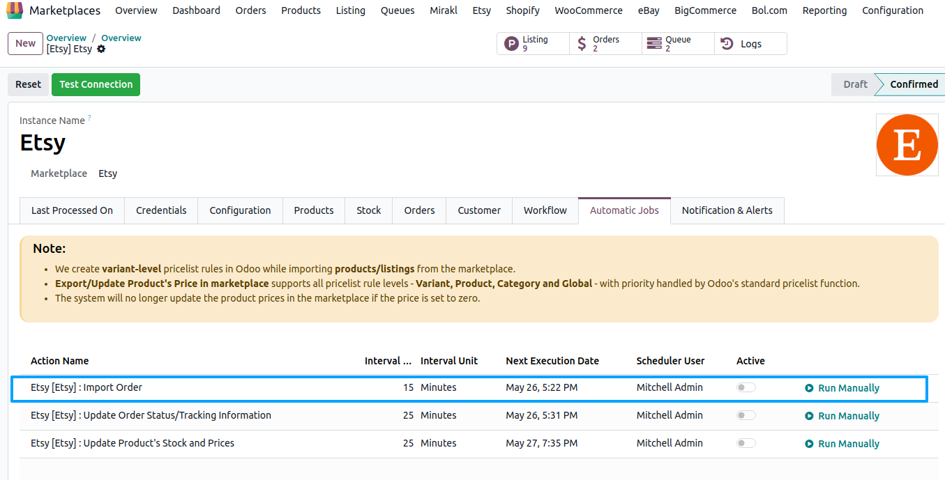 Orders Automatic Import