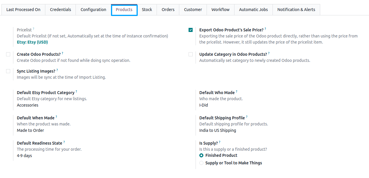 Product Configurations