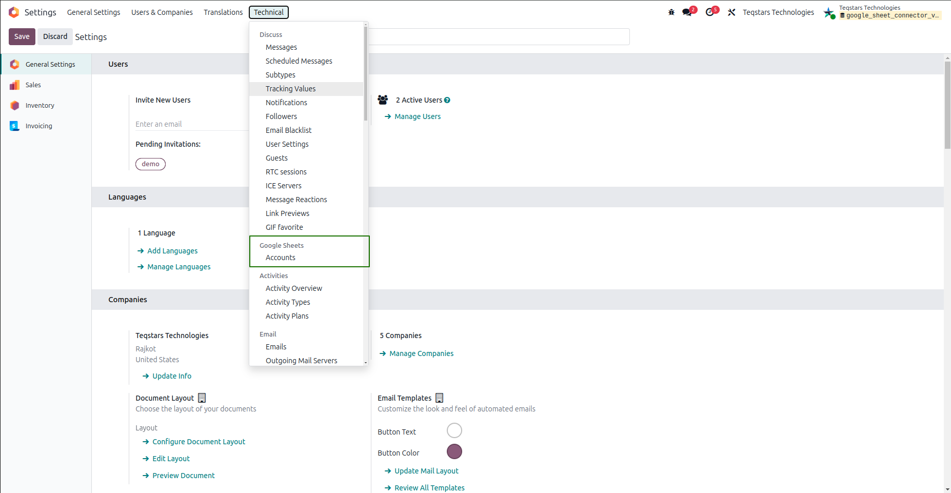 Accounts List View