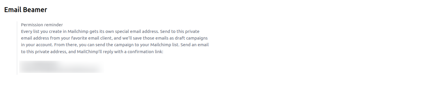 Audience Email Beamer