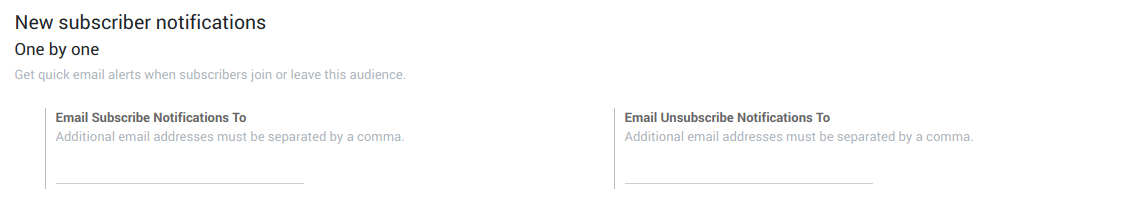New subscriber notifications