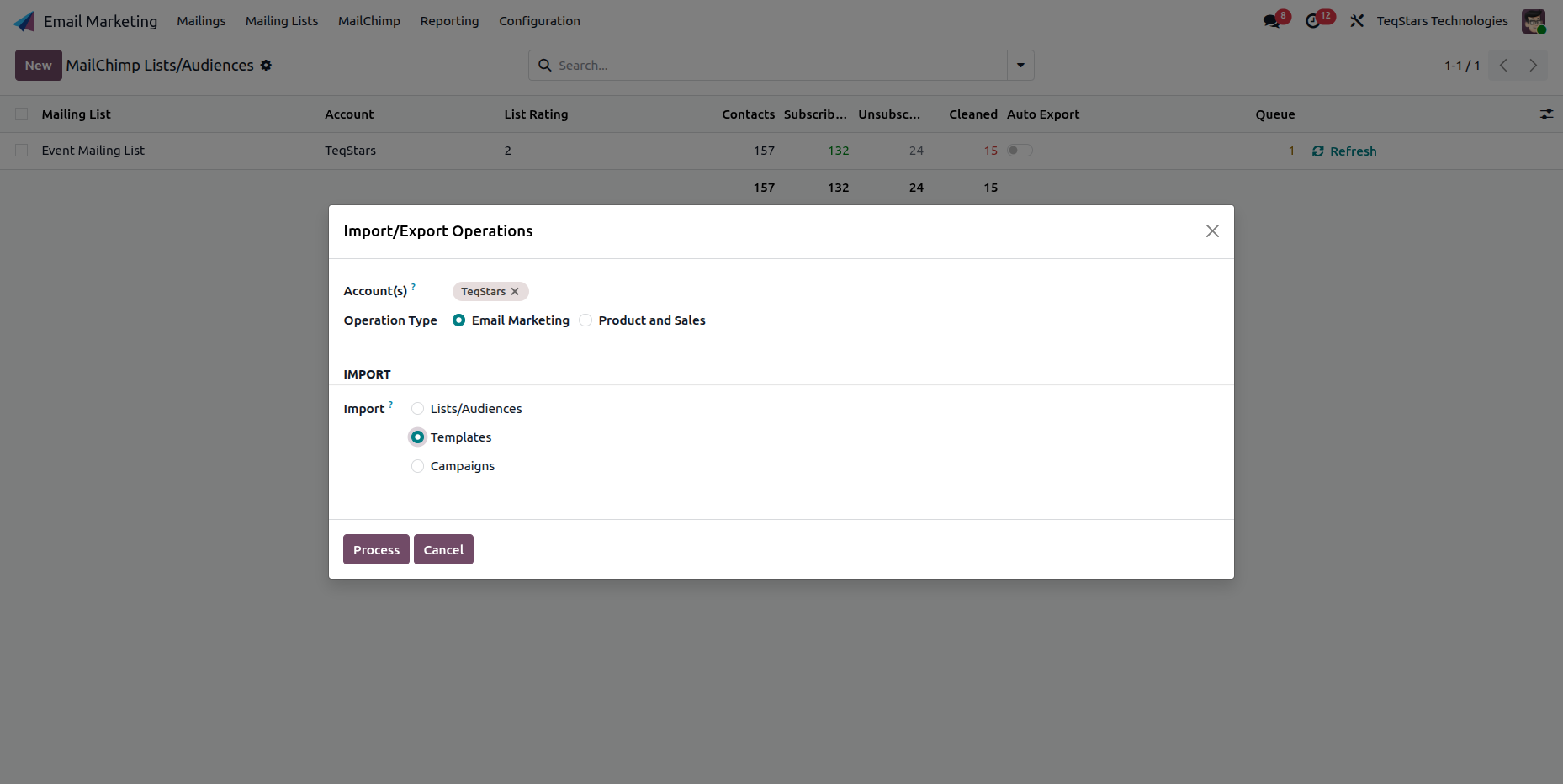 Import templates from MailChimp