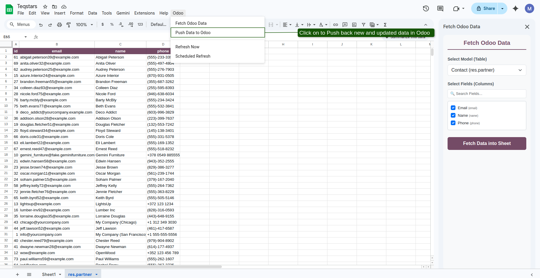 Confirm Push Modal Dialog Summary
