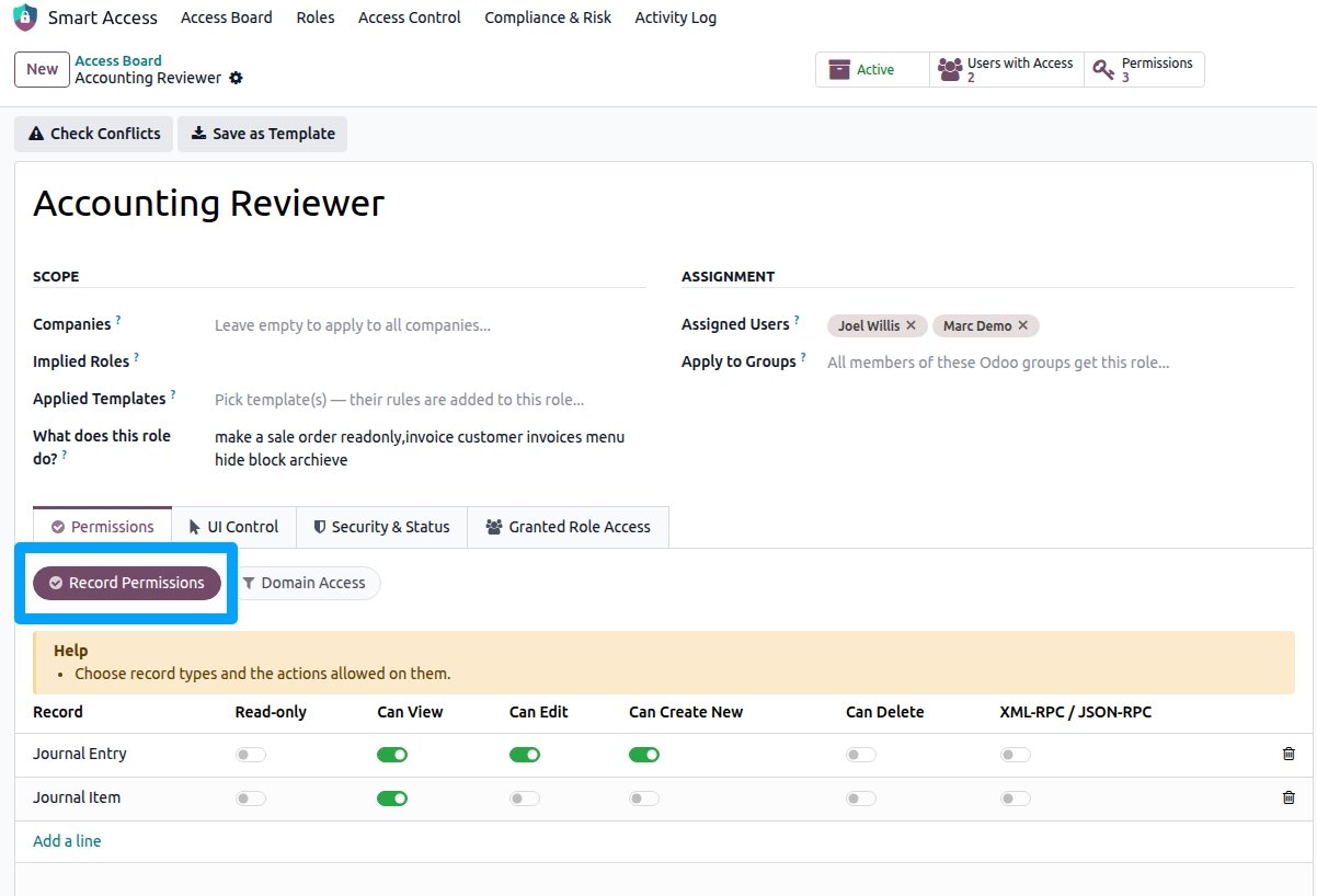 Record Permissions