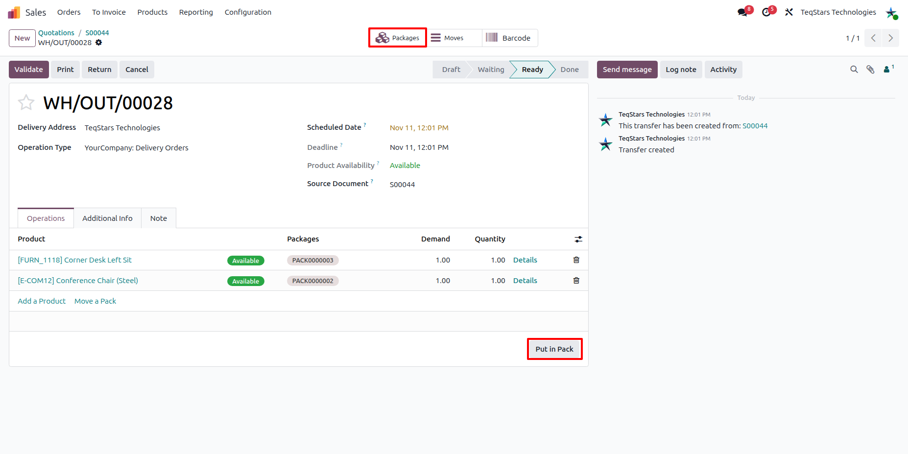 Multiple Package Configuration