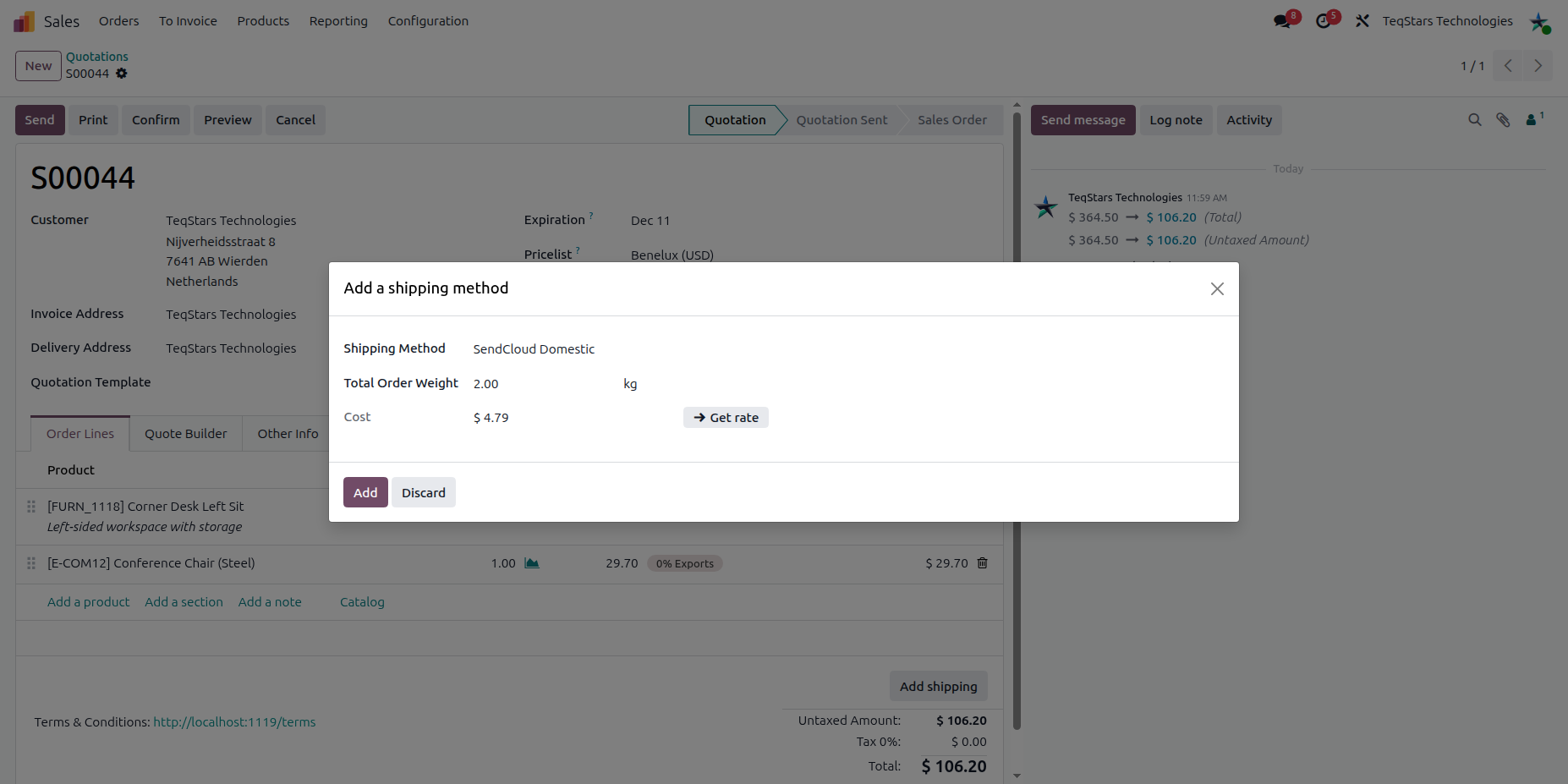 Delivery Method In Sale Order
