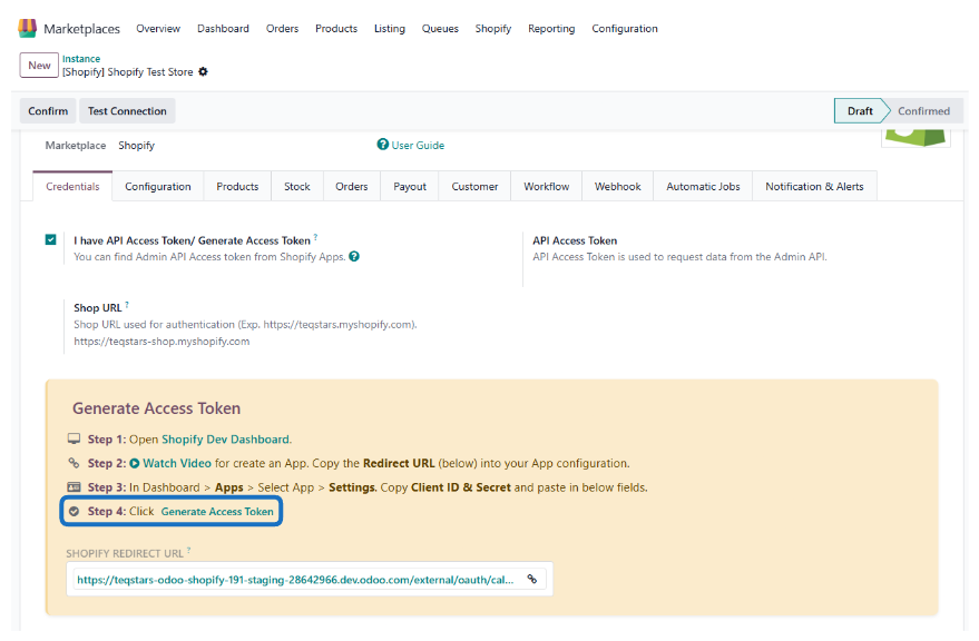 Install Shopify Custom App