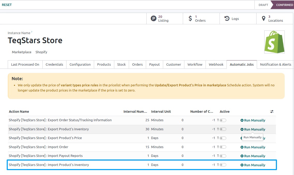 Inventory Automatic Import