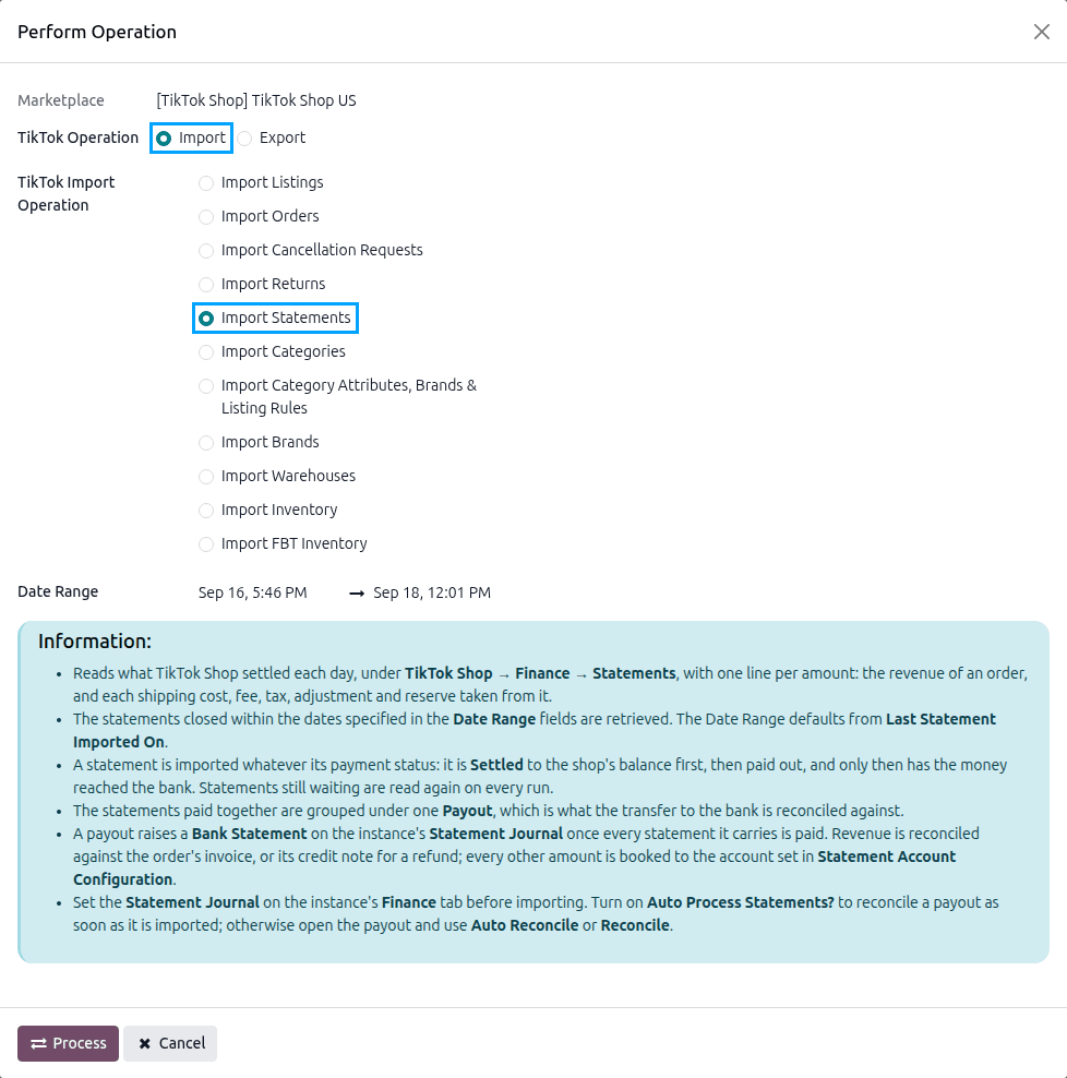 Import Statements Operation