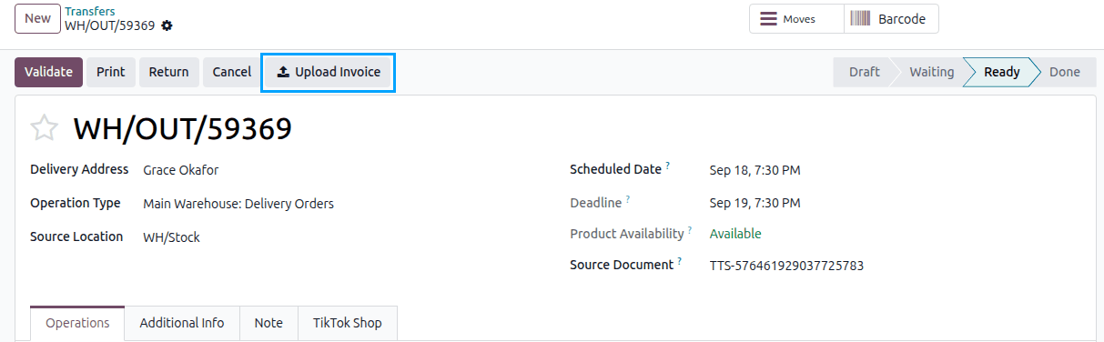 Upload Invoice