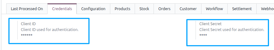 Walmart Credentials In Odoo