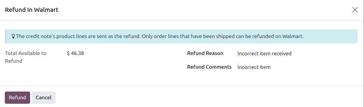 Refund In Walmart Wizard