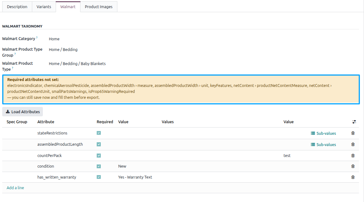 Required Attributes Not Set