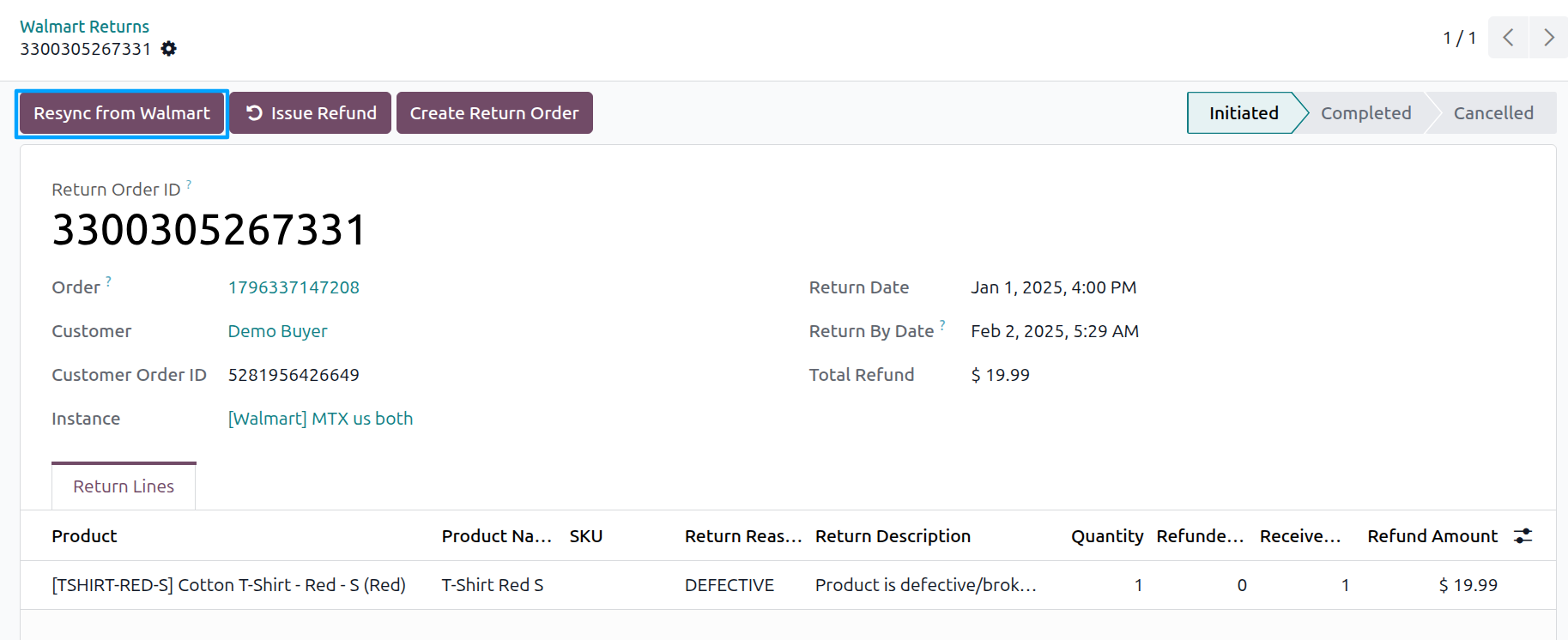 Resync From Walmart