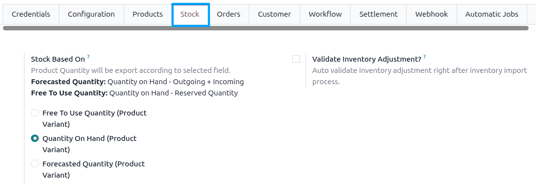 Stock Configurations