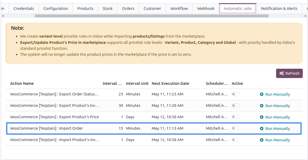 Orders Automatic Import