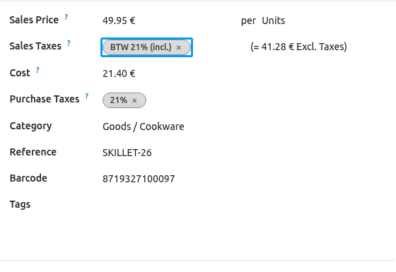 Managing Excluded Taxes on Odoo Product