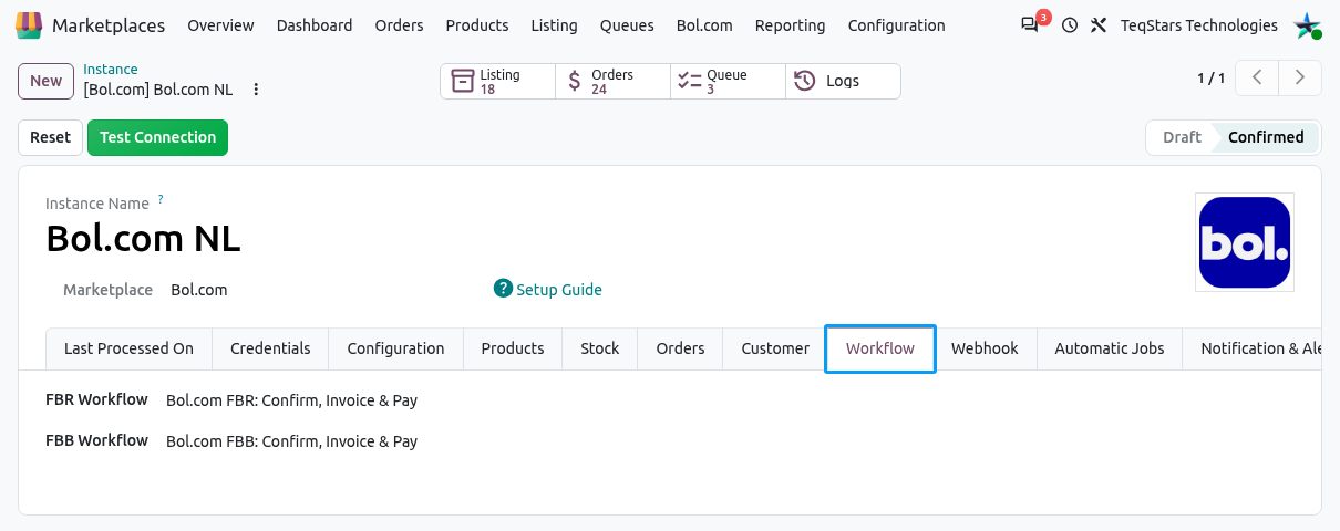 Bol.com Workflow Configuration