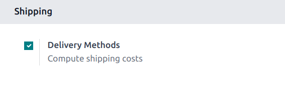 The Delivery Methods feature enabled in the settings.