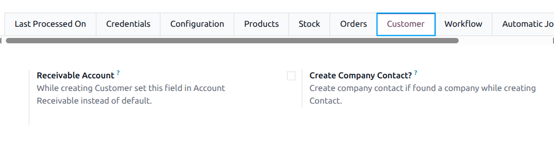 Customer Configurations