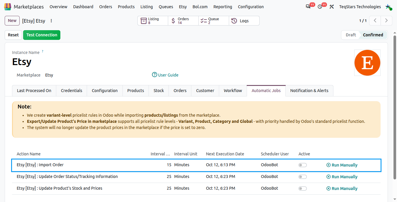 Orders Automatic Import