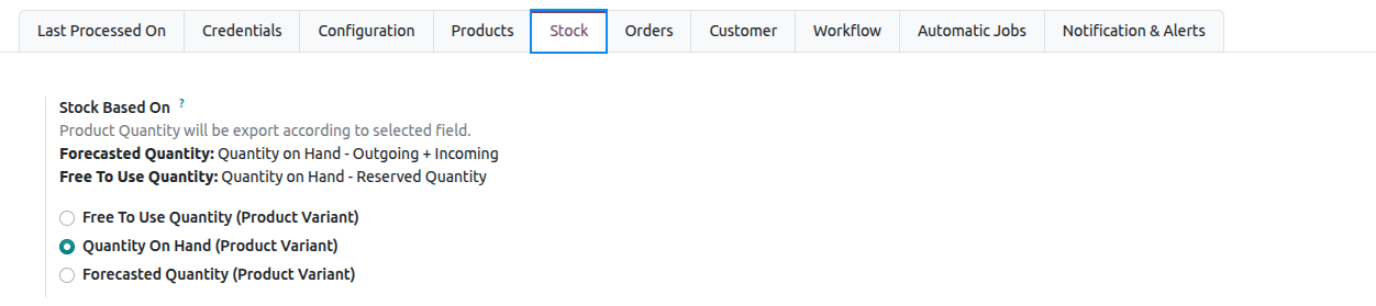 Stock Configurations