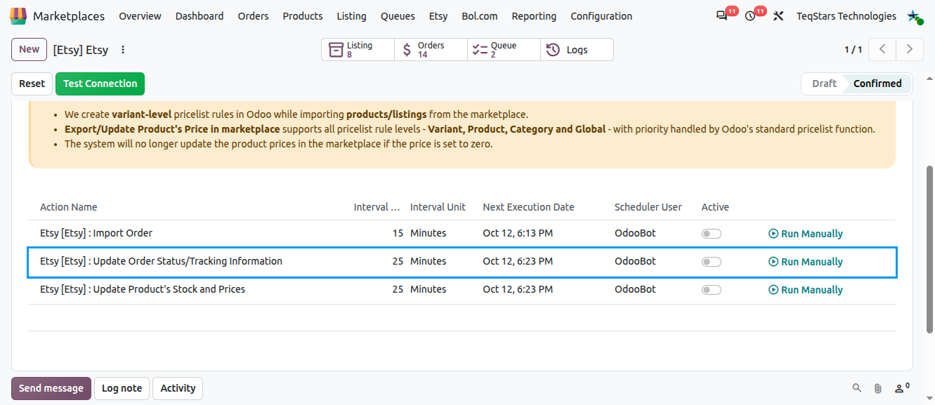Update Order Status Automatic Job