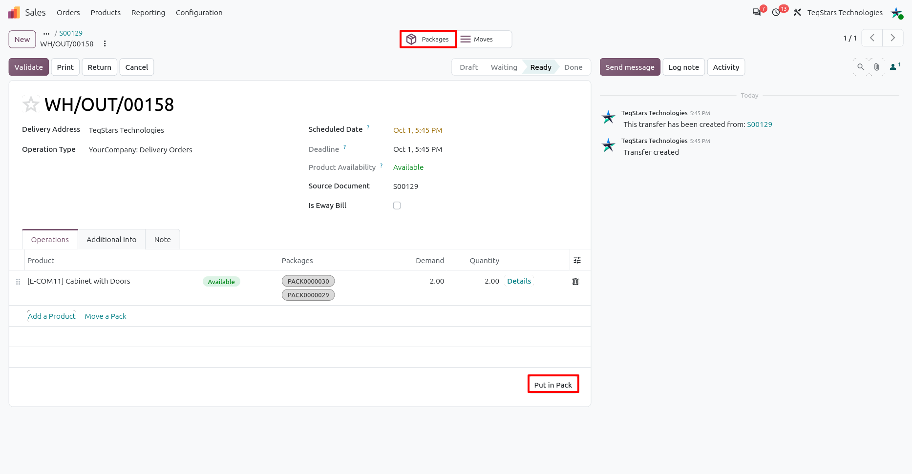 Multiple Package Configuration