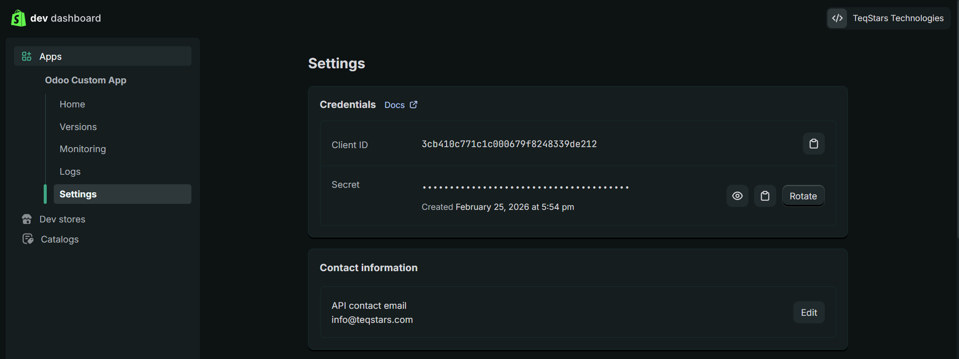 Shopify Redirect URL Configuration