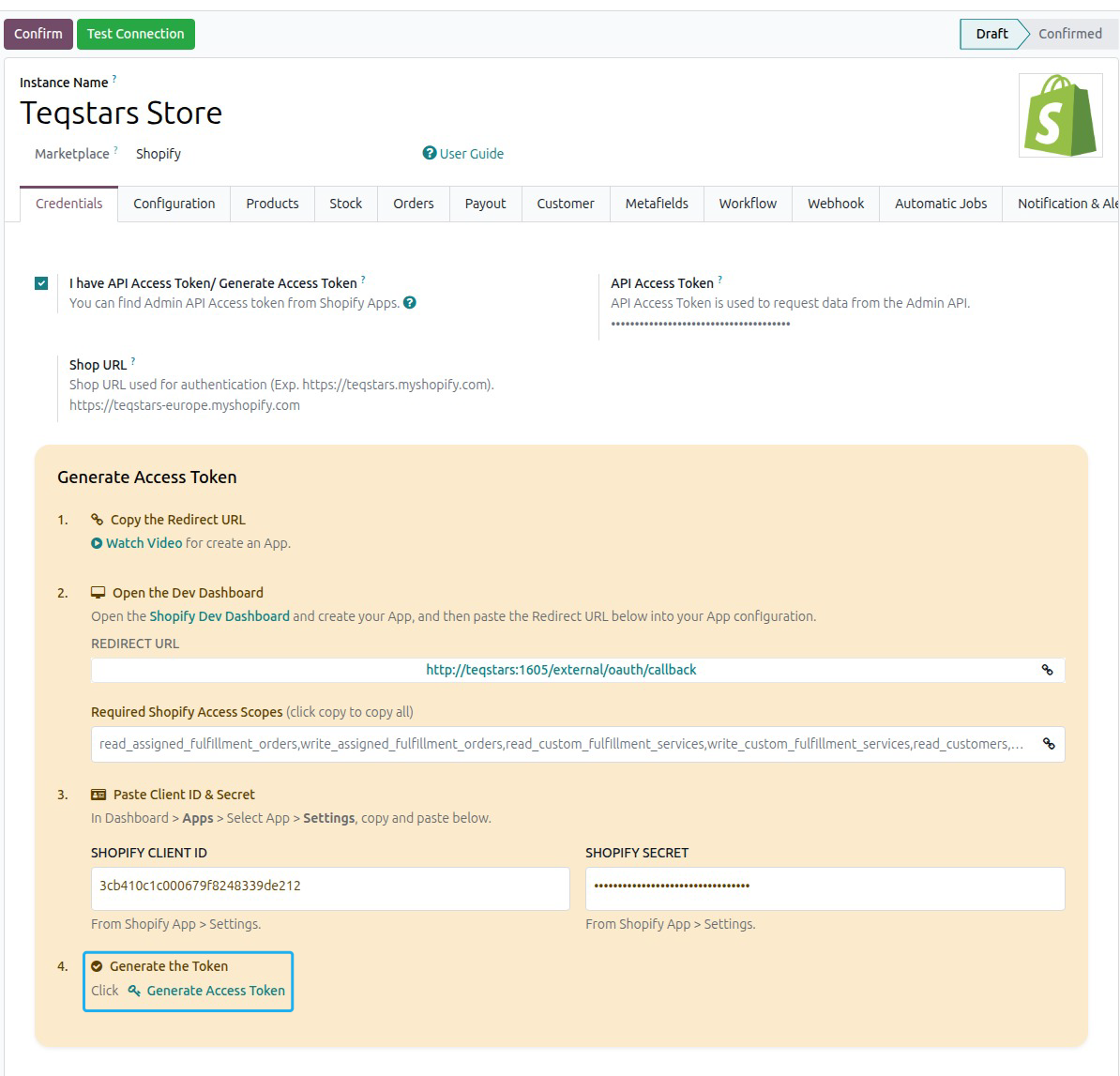 Install Shopify Custom App