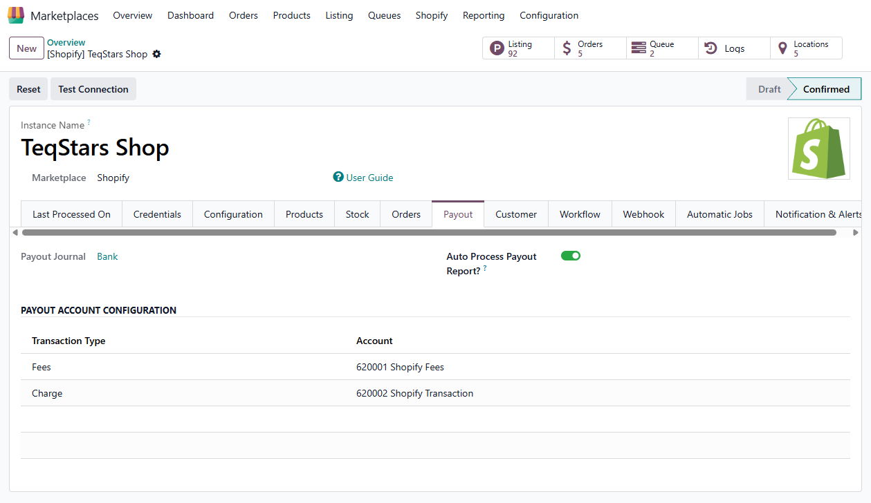 Payout Configuration