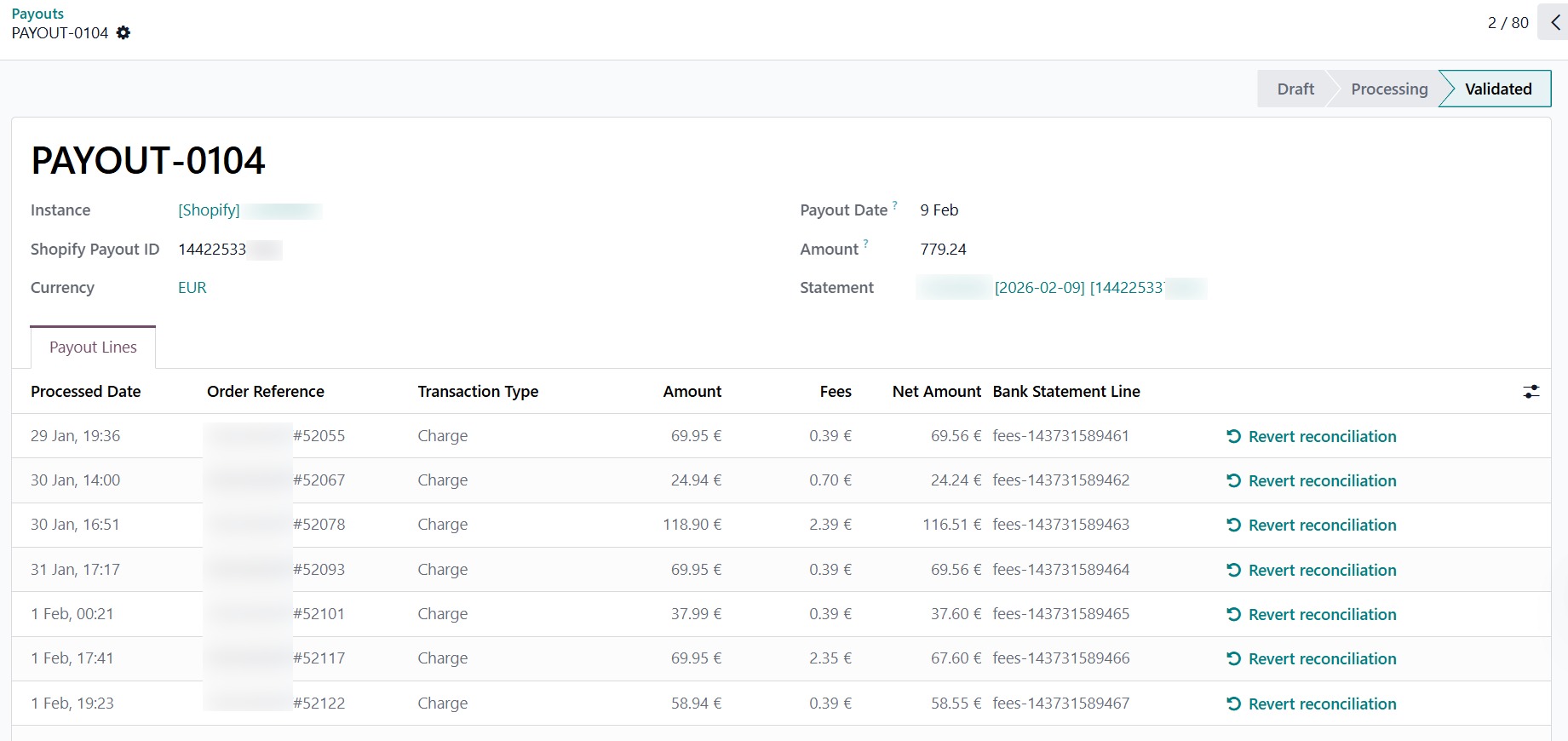 Payout Record