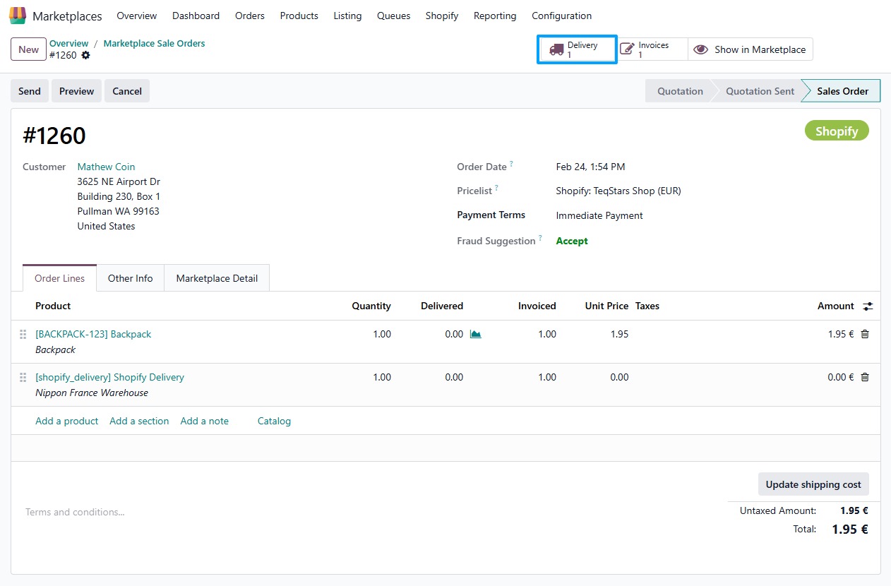 Sale Order View