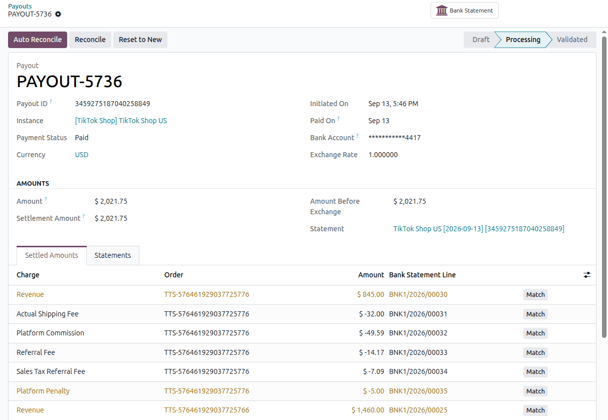 TikTok Shop Payout