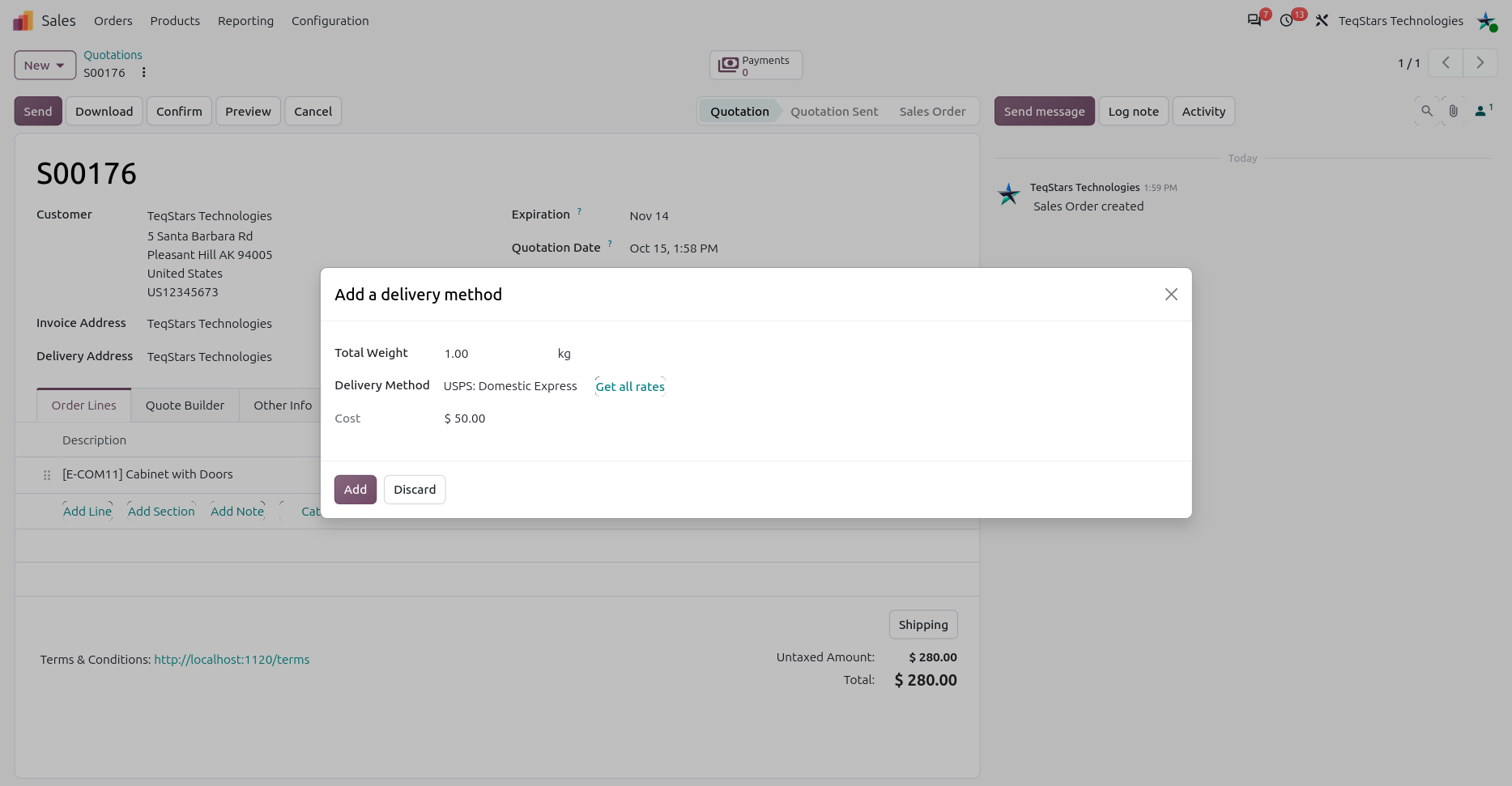 Delivery Method In Sale Order